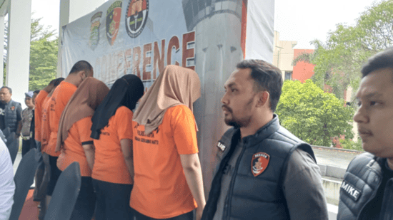 Para tersangka Calon Pekerja Migran Ilegal (CPMI))